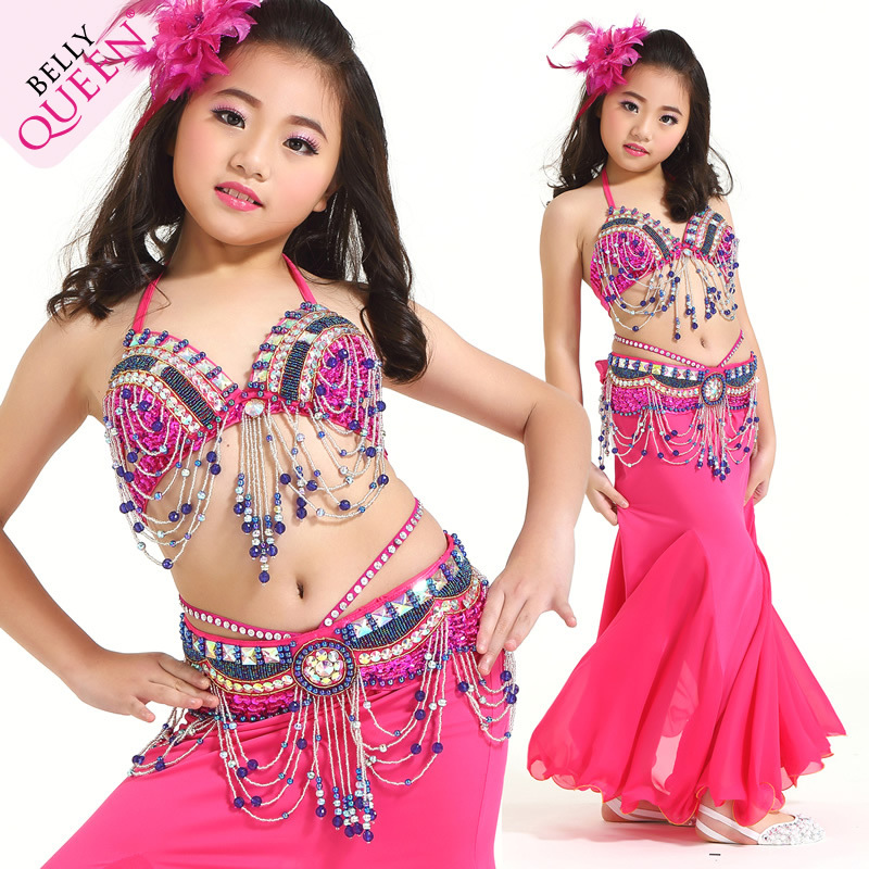 Professional Dancewear Polyester Kids Belly Dance Performance Costumes Professional Dancewear Polyester Kids Belly Dance Performance Costumes