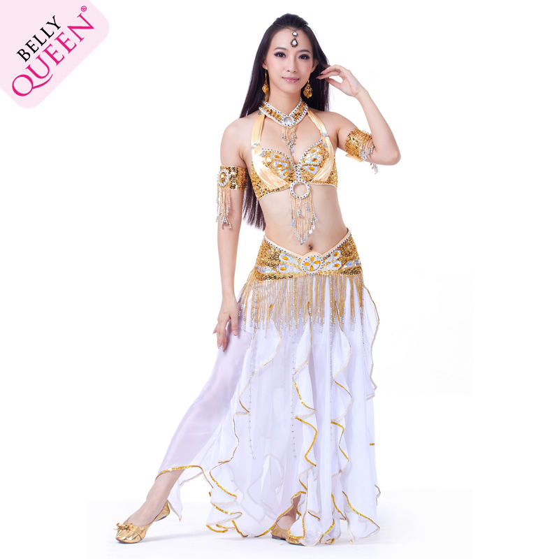 6 Pieces Dancewear Polyester Belly Dance Performance Costumes For Women 6 Pieces Dancewear Polyester Belly Dance Performance Costumes For Women