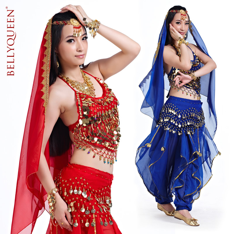 5 Pieces Dancewear Polyester Belly Dance Performance Wear For Ladies 5 Pieces Dancewear Polyester Belly Dance Performance Wear For Ladies