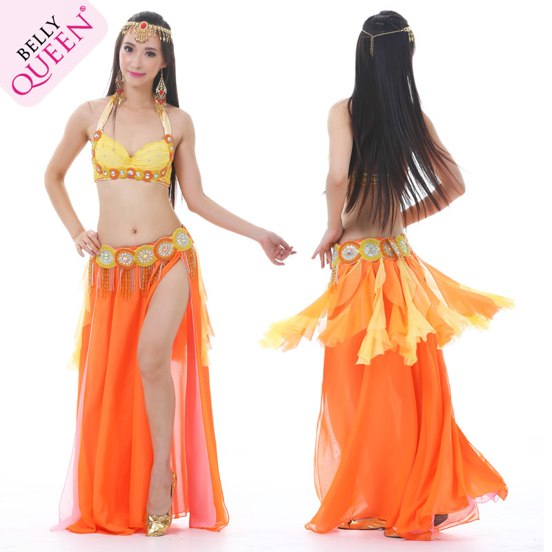 3 Pieces Dancewear Polyester Belly Dance Performance Costumes For Ladies 3 Pieces Dancewear Polyester Belly Dance Performance Costumes For Ladies