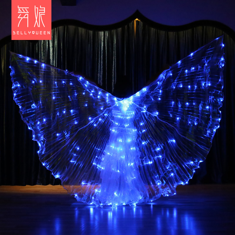Blue Led Isis Wing Light Up Led Dance Capes With Telescopic Stick Blue Led Isis Wing Light Up Led Dance Capes With Telescopic Stick
