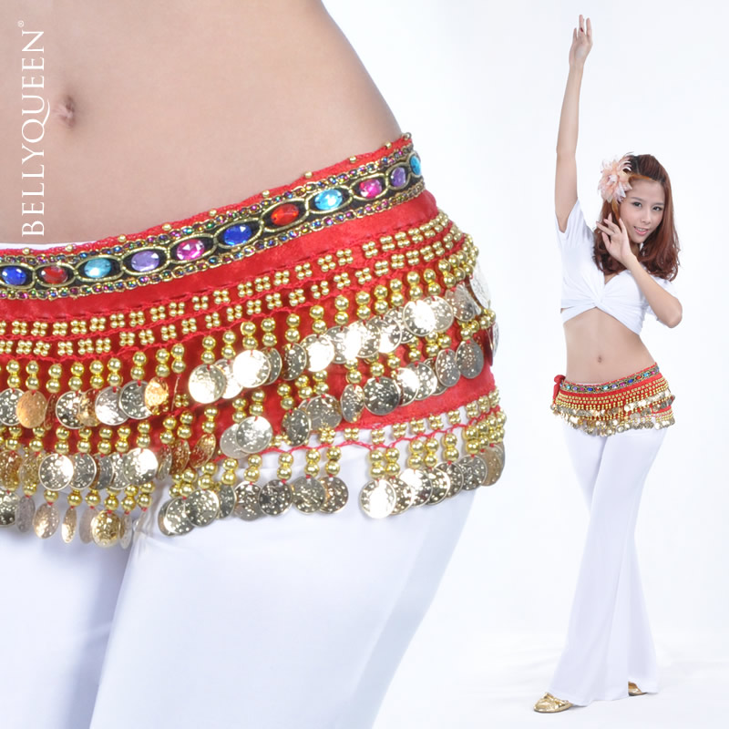 Dancewear Polyester Gold Coins Belly Dance Hip Scarf More Colors Dancewear Polyester Gold Coins Belly Dance Hip Scarf More Colors