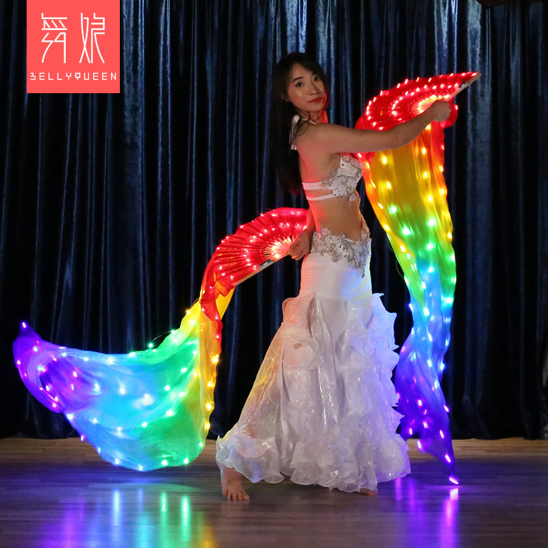 Belly Dance Led Fan Veil (1 pair) Belly Dance Led Fan Veil (1 pair)