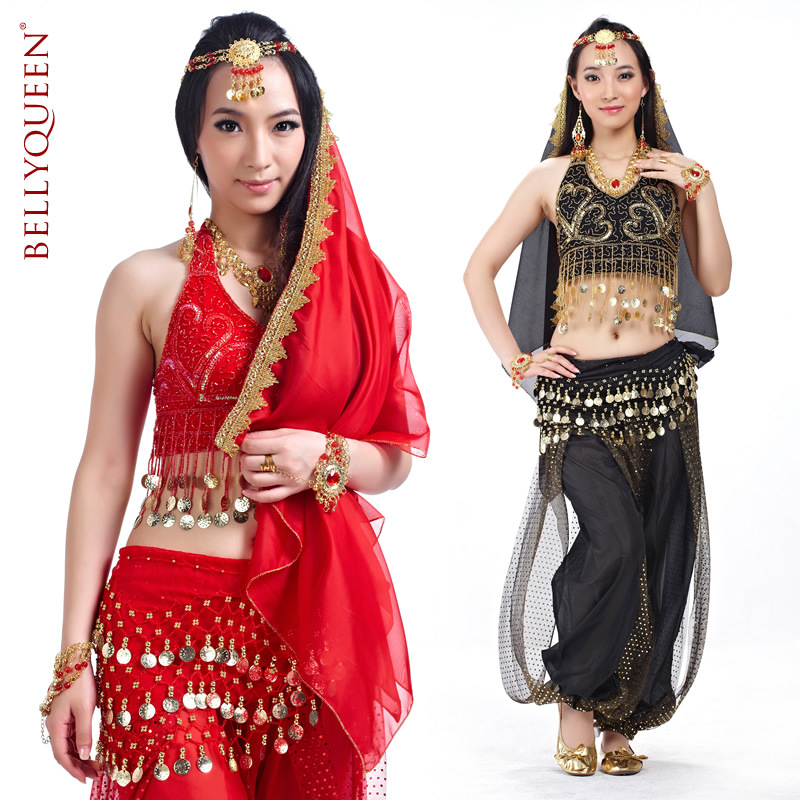 5 Pieces Dancewear Polyester Belly Dance Performance Wear For Ladies 5 Pieces Dancewear Polyester Belly Dance Performance Wear For Ladies